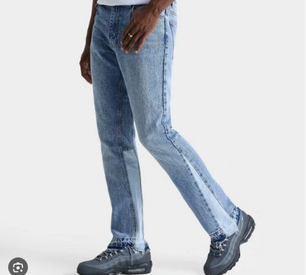 Supply And Demand Reyer Flare‎ Distressed Denim Jeans Size 32 Acid Wash